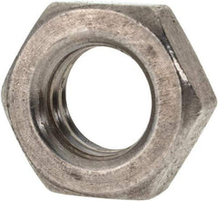 Value Collection - 7/16-14 UNC Stainless Steel Right Hand Hex Jam Nut - 11/16" Across Flats, 1/4" High, Uncoated - Industrial Tool & Supply
