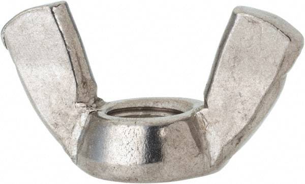 Value Collection - 1/2-13 UNC, Stainless Steel Standard Wing Nut - Grade 316, 1.94" Wing Span, 1" Wing Span - Industrial Tool & Supply