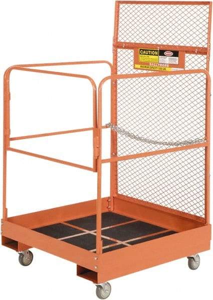 Ballymore - 64" Fork Deck Maintenance Platform - Rolling Work Platform, 1,000 Lb Capacity, 48" Base Width x 40" Base Depth, Abrasive Mat Tread - Industrial Tool & Supply