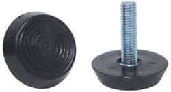 Vlier - 5/16-18 Bolt Thread, Stud Mount Leveling Pad & Mount - 100 Max Lb Capacity, 1.44" Base Diam, 1.06" Thread Length - Industrial Tool & Supply