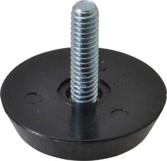 Vlier - 1/4-20 Bolt Thread, Stud Mount Leveling Pad & Mount - 100 Max Lb Capacity, 1.44" Base Diam, 0.91" Thread Length - Industrial Tool & Supply