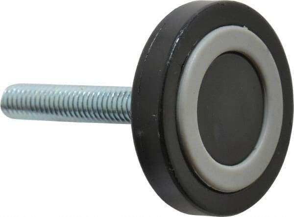 Vlier - 3/8-16 Bolt Thread, Stud Mount Leveling Pad & Mount - 200 Max Lb Capacity, 2" Base Diam, 2.36" Thread Length - Industrial Tool & Supply