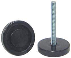 Vlier - 3/8-16 Bolt Thread, Stud Mount Leveling Pad & Mount - 200 Max Lb Capacity, 2" Base Diam, 2.36" Thread Length - Industrial Tool & Supply