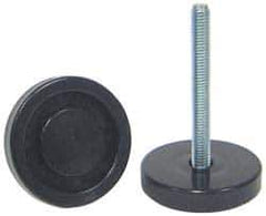 Vlier - 3/8-16 Bolt Thread, Stud Mount Leveling Pad & Mount - 200 Max Lb Capacity, 2" Base Diam, 2.36" Thread Length - Industrial Tool & Supply