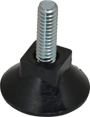 Vlier - 1/4-20 Bolt Thread, Stud Mount Leveling Pad & Mount - 80 Max Lb Capacity, 1.1" Base Diam, 0.71" Thread Length - Industrial Tool & Supply