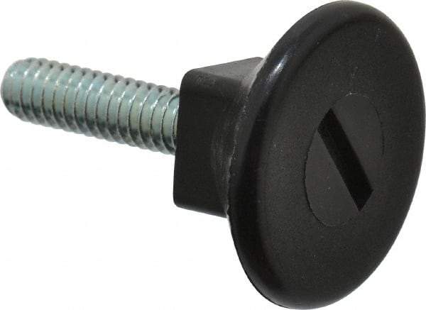 Vlier - 1/4-20 Bolt Thread, Stud Mount Leveling Pad & Mount - 80 Max Lb Capacity, 1.1" Base Diam, 1" Thread Length - Industrial Tool & Supply