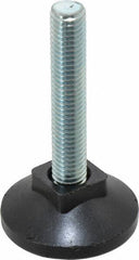 Vlier - 1/2-13 Bolt Thread, Stud Mount Leveling Pad & Mount - 100 Max Lb Capacity, 1.97" Base Diam, 2.68" Thread Length - Industrial Tool & Supply