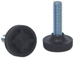 Vlier - 5/16-18 Bolt Thread, Stud Mount Leveling Pad & Mount - 100 Max Lb Capacity, 1.23" Base Diam, 1.26" Thread Length - Industrial Tool & Supply