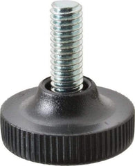 Vlier - 5/16-18 Bolt Thread, Stud Mount Leveling Pad & Mount - 100 Max Lb Capacity, 1.23" Base Diam, 0.79" Thread Length - Industrial Tool & Supply