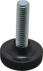 Vlier - 3/8-16 Bolt Thread, Stud Mount Leveling Pad & Mount - 100 Max Lb Capacity, 1.23" Base Diam, 1.34" Thread Length - Industrial Tool & Supply