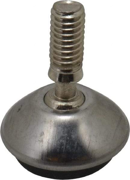 Vlier - 5/16-18 Bolt Thread, Stud Mount Leveling Pad & Mount - 100 Max Lb Capacity, 1.14" Base Diam, 0.98" Thread Length - Industrial Tool & Supply