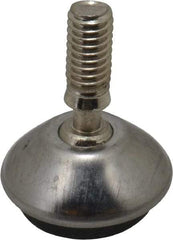 Vlier - 5/16-18 Bolt Thread, Stud Mount Leveling Pad & Mount - 100 Max Lb Capacity, 1.14" Base Diam, 0.98" Thread Length - Industrial Tool & Supply