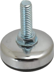 Vlier - 5/16-18 Bolt Thread, Stud Mount Leveling Pad & Mount - 200 Max Lb Capacity, 1.38" Base Diam, 0.98" Thread Length - Industrial Tool & Supply