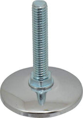 Vlier - 3/8-16 Bolt Thread, Stud Mount Leveling Pad & Mount - 250 Max Lb Capacity, 1.97" Base Diam, 1.97" Thread Length - Industrial Tool & Supply