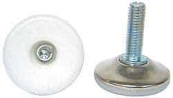 Vlier - 5/16-18 Bolt Thread, Stud Mount Leveling Pad & Mount - 125 Max Lb Capacity, 1.38" Base Diam, 1" Thread Length - Industrial Tool & Supply