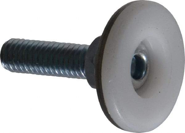 Vlier - 5/16-18 Bolt Thread, Stud Mount Leveling Pad & Mount - 150 Max Lb Capacity, 1.14" Base Diam, 1" Thread Length - Industrial Tool & Supply