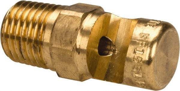 Bete Fog Nozzle - 1/4" Pipe, 145° Spray Angle, Brass, Extra Wide Fan Nozzle - Male Connection, 6.96 Gal per min at 100 psi, 5/32" Orifice Diam - Industrial Tool & Supply