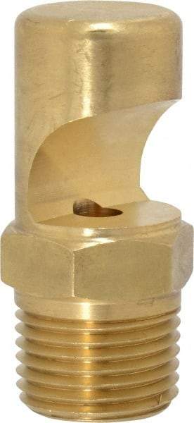 Bete Fog Nozzle - 1/2" Pipe, 145° Spray Angle, Brass, Extra Wide Fan Nozzle - Male Connection, 16.6 Gal per min at 100 psi, 1/4" Orifice Diam - Industrial Tool & Supply
