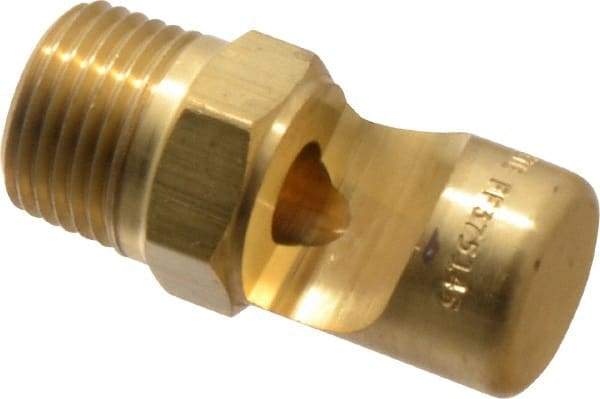 Bete Fog Nozzle - 1/2" Pipe, 145° Spray Angle, Brass, Extra Wide Fan Nozzle - Male Connection, 37.9 Gal per min at 100 psi, 3/8" Orifice Diam - Industrial Tool & Supply