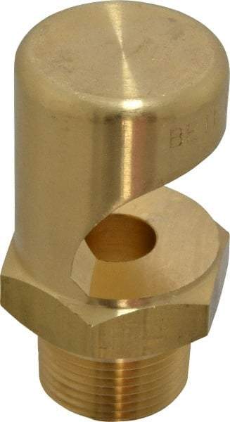 Bete Fog Nozzle - 3/4" Pipe, 145° Spray Angle, Brass, Extra Wide Fan Nozzle - Male Connection, 75.9 Gal per min at 100 psi, 1/2" Orifice Diam - Industrial Tool & Supply