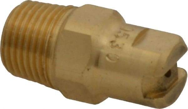 Bete Fog Nozzle - 1/8" Pipe, 30° Spray Angle, Brass, Standard Fan Nozzle - Male Connection, 0.79 Gal per min at 100 psi, 0.057" Orifice Diam - Industrial Tool & Supply