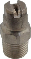 Bete Fog Nozzle - 1/8" Pipe, 65° Spray Angle, Grade 303 Stainless Steel, Standard Fan Nozzle - Male Connection, 0.79 Gal per min at 100 psi, 0.057" Orifice Diam - Industrial Tool & Supply