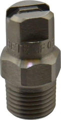 Bete Fog Nozzle - 1/8" Pipe, 90° Spray Angle, Grade 303 Stainless Steel, Standard Fan Nozzle - Male Connection, 0.79 Gal per min at 100 psi, 0.057" Orifice Diam - Industrial Tool & Supply