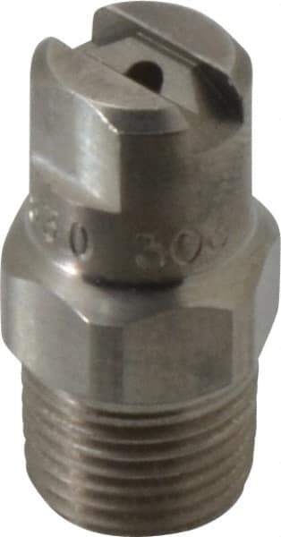 Bete Fog Nozzle - 1/8" Pipe, 30° Spray Angle, Grade 303 Stainless Steel, Standard Fan Nozzle - Male Connection, 1.26 Gal per min at 100 psi, 0.072" Orifice Diam - Industrial Tool & Supply