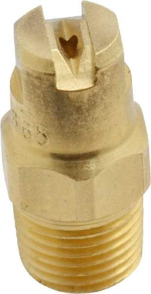Bete Fog Nozzle - 1/8" Pipe, 65° Spray Angle, Brass, Standard Fan Nozzle - Male Connection, 1.26 Gal per min at 100 psi, 0.072" Orifice Diam - Industrial Tool & Supply