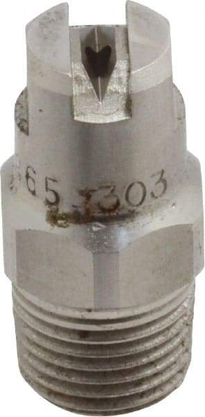 Bete Fog Nozzle - 1/8" Pipe, 65° Spray Angle, Grade 303 Stainless Steel, Standard Fan Nozzle - Male Connection, 1.26 Gal per min at 100 psi, 0.072" Orifice Diam - Industrial Tool & Supply