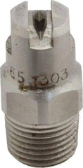Bete Fog Nozzle - 1/8" Pipe, 65° Spray Angle, Grade 303 Stainless Steel, Standard Fan Nozzle - Male Connection, 1.26 Gal per min at 100 psi, 0.072" Orifice Diam - Industrial Tool & Supply
