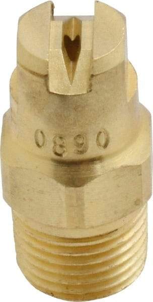 Bete Fog Nozzle - 1/8" Pipe, 90° Spray Angle, Brass, Standard Fan Nozzle - Male Connection, 1.26 Gal per min at 100 psi, 0.072" Orifice Diam - Industrial Tool & Supply