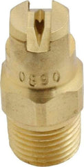 Bete Fog Nozzle - 1/8" Pipe, 90° Spray Angle, Brass, Standard Fan Nozzle - Male Connection, 1.26 Gal per min at 100 psi, 0.072" Orifice Diam - Industrial Tool & Supply