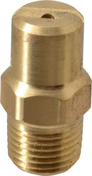 Bete Fog Nozzle - 1/8" Pipe, 30° Spray Angle, Brass, Standard Fan Nozzle - Male Connection, 1.58 Gal per min at 100 psi, 0.08" Orifice Diam - Industrial Tool & Supply