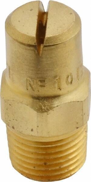 Bete Fog Nozzle - 1/8" Pipe, 120° Spray Angle, Brass, Standard Fan Nozzle - Male Connection, 1.58 Gal per min at 100 psi, 0.08" Orifice Diam - Industrial Tool & Supply