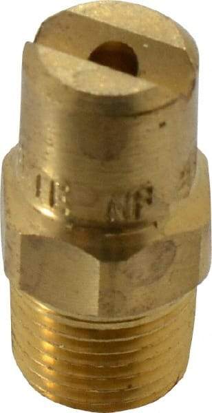 Bete Fog Nozzle - 1/8" Pipe, 30° Spray Angle, Brass, Standard Fan Nozzle - Male Connection, 3.16 Gal per min at 100 psi, 0.109" Orifice Diam - Industrial Tool & Supply