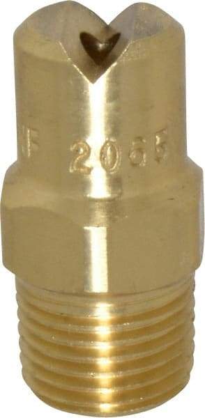 Bete Fog Nozzle - 1/8" Pipe, 65° Spray Angle, Brass, Standard Fan Nozzle - Male Connection, 3.16 Gal per min at 100 psi, 0.109" Orifice Diam - Industrial Tool & Supply