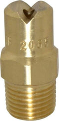Bete Fog Nozzle - 1/8" Pipe, 65° Spray Angle, Brass, Standard Fan Nozzle - Male Connection, 3.16 Gal per min at 100 psi, 0.109" Orifice Diam - Industrial Tool & Supply