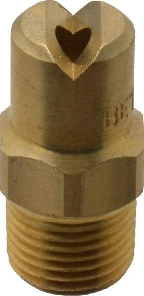 Bete Fog Nozzle - 1/8" Pipe, 65° Spray Angle, Brass, Standard Fan Nozzle - Male Connection, 4.74 Gal per min at 100 psi, 0.141" Orifice Diam - Industrial Tool & Supply