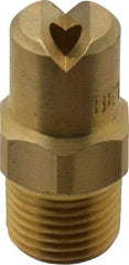 Bete Fog Nozzle - 1/8" Pipe, 65° Spray Angle, Brass, Standard Fan Nozzle - Male Connection, 4.74 Gal per min at 100 psi, 0.141" Orifice Diam - Industrial Tool & Supply