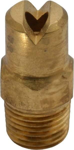 Bete Fog Nozzle - 1/8" Pipe, 30° Spray Angle, Brass, Standard Fan Nozzle - Male Connection, 6.32 Gal per min at 100 psi, 5/32" Orifice Diam - Industrial Tool & Supply
