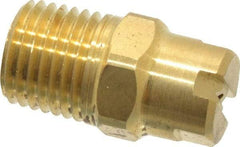 Bete Fog Nozzle - 1/4" Pipe, 30° Spray Angle, Brass, Standard Fan Nozzle - Male Connection, 0.79 Gal per min at 100 psi, 0.057" Orifice Diam - Industrial Tool & Supply