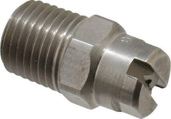 Bete Fog Nozzle - 1/4" Pipe, 30° Spray Angle, Grade 303 Stainless Steel, Standard Fan Nozzle - Male Connection, 0.79 Gal per min at 100 psi, 0.057" Orifice Diam - Industrial Tool & Supply
