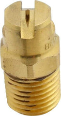 Bete Fog Nozzle - 1/4" Pipe, 90° Spray Angle, Brass, Standard Fan Nozzle - Male Connection, 0.79 Gal per min at 100 psi, 0.057" Orifice Diam - Industrial Tool & Supply