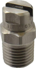 Bete Fog Nozzle - 1/4" Pipe, 90° Spray Angle, Grade 303 Stainless Steel, Standard Fan Nozzle - Male Connection, 0.79 Gal per min at 100 psi, 0.057" Orifice Diam - Industrial Tool & Supply