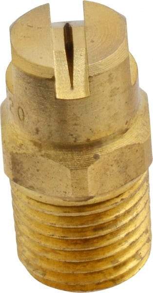 Bete Fog Nozzle - 1/4" Pipe, 120° Spray Angle, Brass, Standard Fan Nozzle - Male Connection, 0.79 Gal per min at 100 psi, 0.057" Orifice Diam - Industrial Tool & Supply
