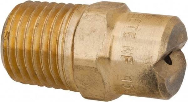 Bete Fog Nozzle - 1/4" Pipe, 30° Spray Angle, Brass, Standard Fan Nozzle - Male Connection, 2.37 Gal per min at 100 psi, 3/32" Orifice Diam - Industrial Tool & Supply