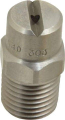 Bete Fog Nozzle - 1/4" Pipe, 30° Spray Angle, Grade 303 Stainless Steel, Standard Fan Nozzle - Male Connection, 2.37 Gal per min at 100 psi, 3/32" Orifice Diam - Industrial Tool & Supply