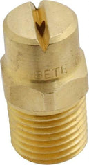 Bete Fog Nozzle - 1/4" Pipe, 90° Spray Angle, Brass, Standard Fan Nozzle - Male Connection, 2.37 Gal per min at 100 psi, 3/32" Orifice Diam - Industrial Tool & Supply