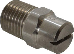 Bete Fog Nozzle - 1/4" Pipe, 120° Spray Angle, Grade 303 Stainless Steel, Standard Fan Nozzle - Male Connection, 2.37 Gal per min at 100 psi, 3/32" Orifice Diam - Industrial Tool & Supply